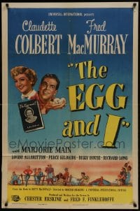 9p278 EGG & I 1sh 1947 Claudette Colbert, MacMurray, first Ma & Pa Kettle, by Betty MacDonald!
