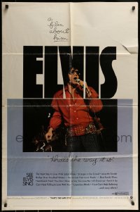 9p282 ELVIS: THAT'S THE WAY IT IS 1sh 1970 great image of Presley singing on stage!