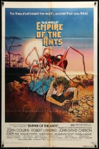 9p285 EMPIRE OF THE ANTS 1sh 1977 H.G. Wells, great Drew Struzan art of monster attacking!