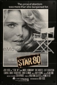 9p830 STAR 80 English 1sh 1984 Mariel Hemingway as Playboy Playmate of the Year Dorothy Stratten!