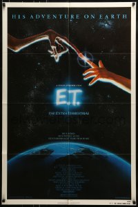 9p274 E.T. THE EXTRA TERRESTRIAL NSS style 1sh 1982 Steven Spielberg classic, John Alvin art!
