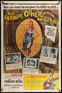 9p299 FARMER'S OTHER DAUGHTER 1sh 1965 sexy peephole image, what her sister won't do SHE WILL!
