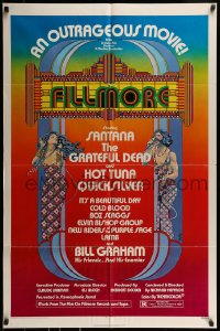 9p307 FILLMORE 1sh 1972 Grateful Dead, Santana, rock & roll concert, cool Byrd art!