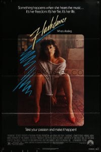 9p315 FLASHDANCE 1sh 1983 sexy dancer Jennifer Beals, take your passion and make it happen!