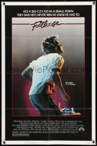 9p321 FOOTLOOSE 1sh 1984 competitive dancer Kevin Bacon has the music on his side!