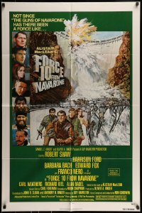 9p323 FORCE 10 FROM NAVARONE 1sh 1978 Robert Shaw, Harrison Ford, cool art by Bryan Bysouth!
