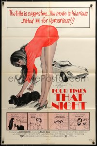 9p326 FOUR TIMES THAT NIGHT 1sh 1972 Mario Bava comedy, fantastic sexy artwork!