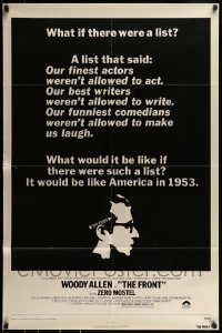 9p337 FRONT 1sh 1976 Woody Allen, Martin Ritt, 1950s Communist Scare blacklist in 1953 U.S.!