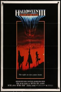 9p392 HALLOWEEN III 1sh 1982 Season of the Witch, Tom Atkins & Stacey Nelkin, horror!