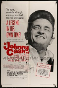 9p478 JOHNNY CASH 1sh 1969 great portrait of most famous country music star!