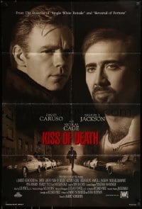 9p488 KISS OF DEATH style A int'l DS 1sh 1995 Nicolas Cage, David Caruso, Samuel L. Jackson, Tucci