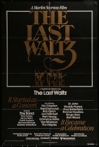 9p497 LAST WALTZ 1sh 1978 Martin Scorsese, it started as a rock concert & became a celebration!