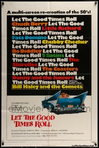 9p505 LET THE GOOD TIMES ROLL 1sh 1973 Chuck Berry, Bill Haley, The Shirelles & real '50s rockers!