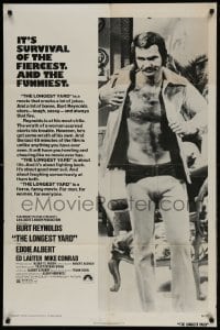 9p515 LONGEST YARD 1sh 1974 Robert Aldrich prison football comedy, full-length Burt Reynolds!
