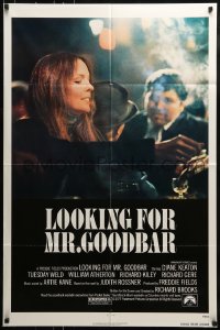 9p516 LOOKING FOR MR. GOODBAR 1sh 1977 close up of Diane Keaton, directed by Richard Brooks!