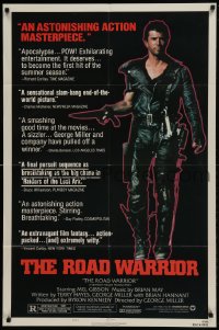 9p525 MAD MAX 2: THE ROAD WARRIOR style B 1sh 1982 George Miller, Mel Gibson returns as Mad Max!