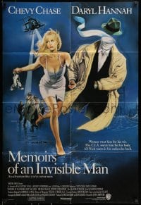 9p557 MEMOIRS OF AN INVISIBLE MAN int'l 1sh 1992 different Casaro art of Chevy Chase & Daryl Hannah!