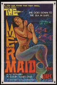 9p558 MERMAID 1sh 1973 incredible Ekaleri art of sexy mermaid perfuming herself underwater!
