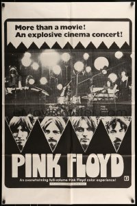 9p671 PINK FLOYD 1sh 1972 an explosive rock & roll cinema concert in Pompeii!