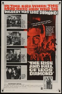 9p727 RISE & FALL OF LEGS DIAMOND 1sh 1960 gangster Ray Danton, directed by Budd Boetticher!