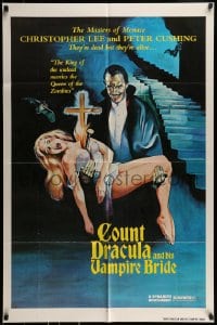 9p763 SATANIC RITES OF DRACULA 1sh 1978 great artwork of Count Dracula & his Vampire Bride!