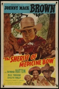 9p788 SHERIFF OF MEDICINE BOW 1sh 1948 cowboy Johnny Mack Brown, Raymond Hatton, Max Terhune!