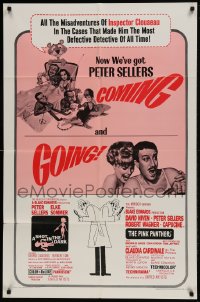 9p792 SHOT IN THE DARK/PINK PANTHER 1sh 1966 wacky Peter Sellers double-bill!