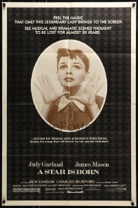 9p831 STAR IS BORN 1sh R1983 classic close up art of Judy Garland!