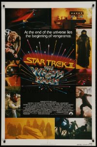 9p835 STAR TREK II 1sh 1982 The Wrath of Khan, Leonard Nimoy, William Shatner, sci-fi sequel!