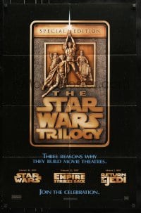 9p839 STAR WARS TRILOGY DS 26x40 1sh 1997 George Lucas, Empire Strikes Back, Return of the Jedi!