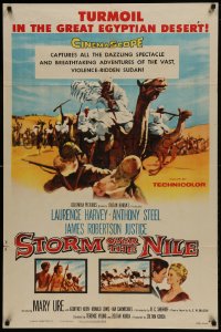 9p846 STORM OVER THE NILE 1sh 1956 Laurence Harvey, turmoil in the great Egyptian desert!
