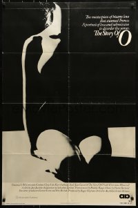 9p847 STORY OF O 1sh 1976 Histoire d'O, Udo Kier, x-rated, sexy silhouette image!