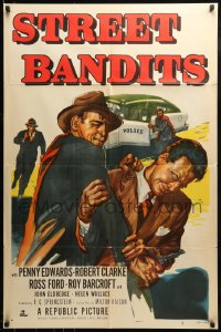 9p855 STREET BANDITS 1sh 1951 Penny Edwards, Robert Clarke & Roy Barcroft in a crime thriller!
