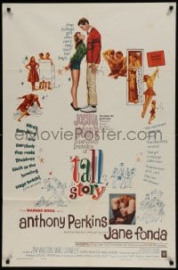 9p876 TALL STORY 1sh 1960 Anthony Perkins, early Jane Fonda, basketball!