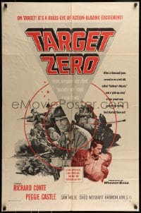 9p879 TARGET ZERO 1sh 1956 Richard Conte, Peggie Castle, Chuck Connors!