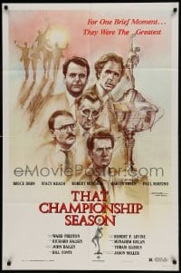 9p893 THAT CHAMPIONSHIP SEASON 1sh 1983 Stacy Keach, Robert Mitchum, Martin Sheen, basketball!
