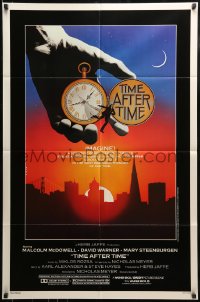 9p912 TIME AFTER TIME 1sh 1979 directed by Nicholas Meyer, cool fantasy artwork by Noble!