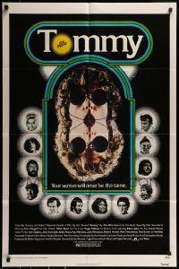 9p914 TOMMY 1sh 1975 The Who, Roger Daltrey, rock & roll, cool mirror image!