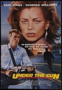 9p933 UNDER THE GUN 1sh 1988 Sam Jones, Vanessa Williams, John Russell, montage!