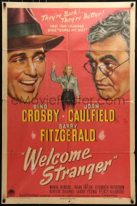 9p960 WELCOME STRANGER style A 1sh 1947 Bing Crosby, Joan Caulfield & Barry Fitzgerald!