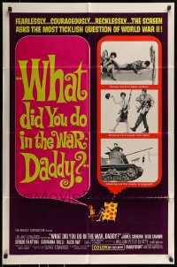 9p963 WHAT DID YOU DO IN THE WAR DADDY 1sh 1966 James Coburn, Blake Edwards, funny design!