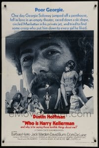 9p975 WHO IS HARRY KELLERMAN style B 1sh 1971 Dustin Hoffman in cowboy hat wants to know!