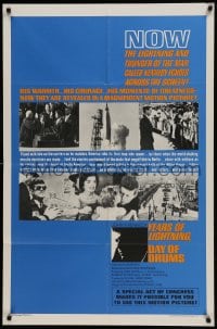 9p994 YEARS OF LIGHTNING DAY OF DRUMS 1sh 1966 John F. Kennedy documentary, different art!