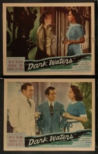 9r886 DARK WATERS 2 LCs 1944 great images of Merle Oberon with Fay Bainter, Thomas Mitchell!