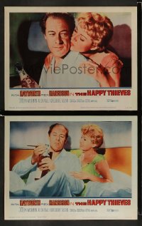 9r907 HAPPY THIEVES 2 LCs 1962 Rita Hayworth & Rex Harrison, Joseph Wiseman!