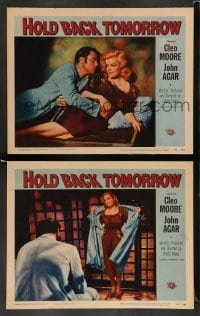 9r917 HOLD BACK TOMORROW 2 LCs 1955 Hugo Haas, sexy bad girl Cleo Moore & John Agar!