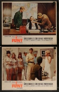 9r919 IN LIKE FLINT 2 LCs 1967 cool images of secret agent James Coburn & lots of sexy girls