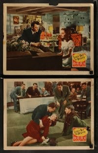 9r928 LEAVE HER TO HEAVEN 2 LCs 1945 great images of sexy Gene Tierney & Cornel Wilde!