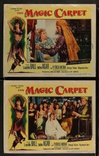 9r934 MAGIC CARPET 2 LCs 1951 images of sexy Arabian Princess Lucille Ball and John Agar!