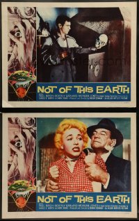 9r948 NOT OF THIS EARTH 2 LCs 1957 Beverly Garland, Paul Birch, Roger Corman sci-fi!